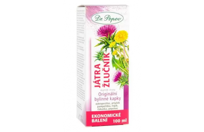DR. POPOV Játra – žlučník - Bylinné kapky 100ml